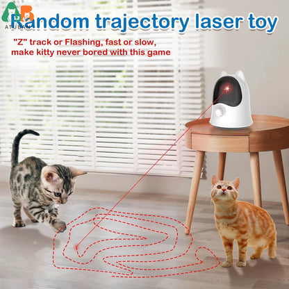 Laser Cat Toys with Real Random Trajectory, Automatic Cat Laser Toy Rechargeable Interactive Cat Toys for Indoor Cats