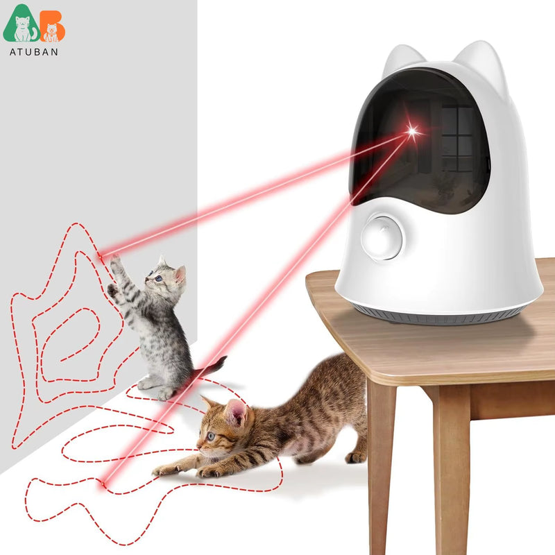 Laser Cat Toys with Real Random Trajectory, Automatic Cat Laser Toy Rechargeable Interactive Cat Toys for Indoor Cats