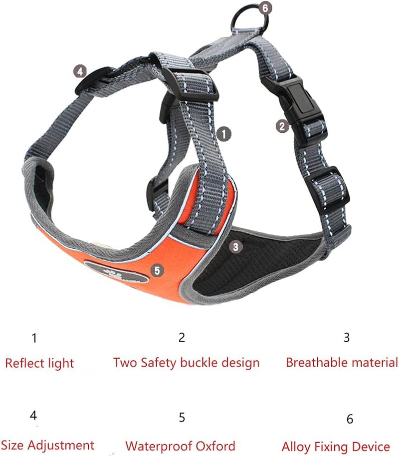 Dog Collar Harnesses Leashes Traction Rope for Dogs Reflectivedog Collars Breathable Nylon Belt Dog Collars Washable Dog Collars Portable Traveldog Collars Multiple Colors… (XL, Dark Blue)