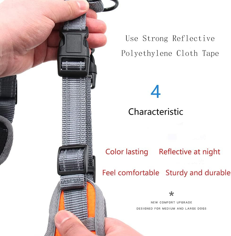 Dog Collar Harnesses Leashes Traction Rope for Dogs Reflectivedog Collars Breathable Nylon Belt Dog Collars Washable Dog Collars Portable Traveldog Collars Multiple Colors… (XL, Dark Blue)